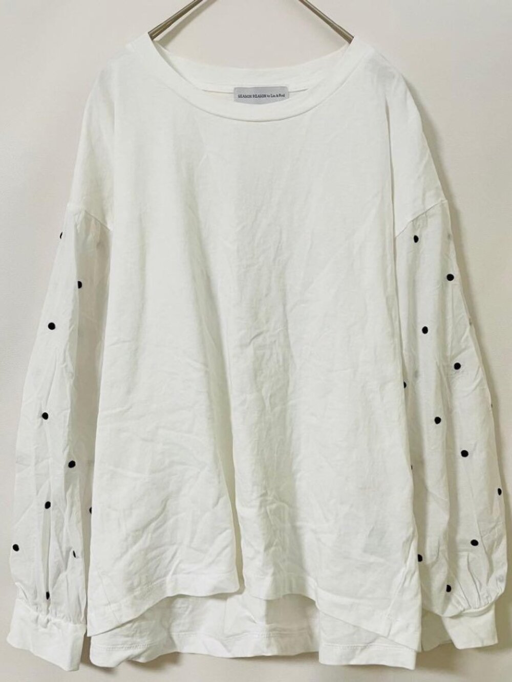 LaMia Polka Dot Long Sleeves White